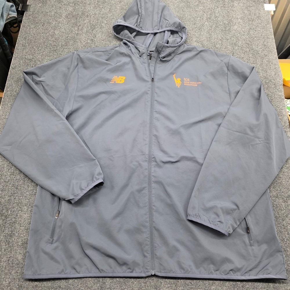 New York City Marathon New Balance Gray Volunteer Zip Jacket Road Runners 2XL